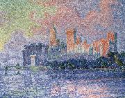 Paul Signac evening avignon oil